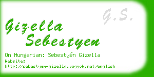 gizella sebestyen business card